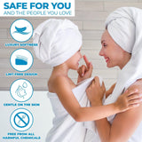 12-Piece Set, 100% Cotton Bathroom Towels, Zero Twist