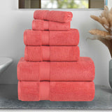 Zero-Twist Cotton Towel Set – 6-Piece Quick-Dry & Absorbent