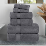 Zero-Twist Cotton Towel Set – 6-Piece Quick-Dry & Absorbent