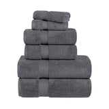 Zero-Twist Cotton Towel Set – 6-Piece Quick-Dry & Absorbent