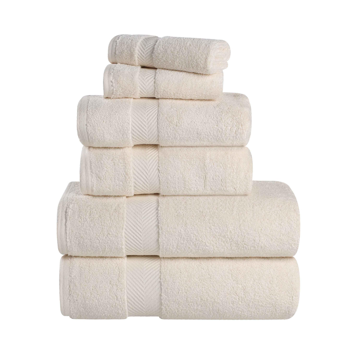 Zero-Twist Cotton Towel Set – 6-Piece Quick-Dry & Absorbent