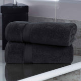 Zero-Twist Cotton Solid Soft Absorbent 2 Piece Bath Sheet Set