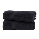 Zero-Twist Cotton Solid Soft Absorbent 2 Piece Bath Sheet Set