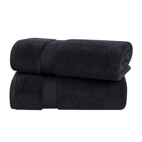 2 Piece Bath Sheet Set Zero Twist Cotton Soft Absorbent