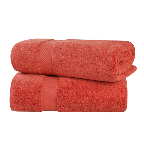 2 Piece Bath Sheet Set Zero Twist Cotton Soft Absorbent
