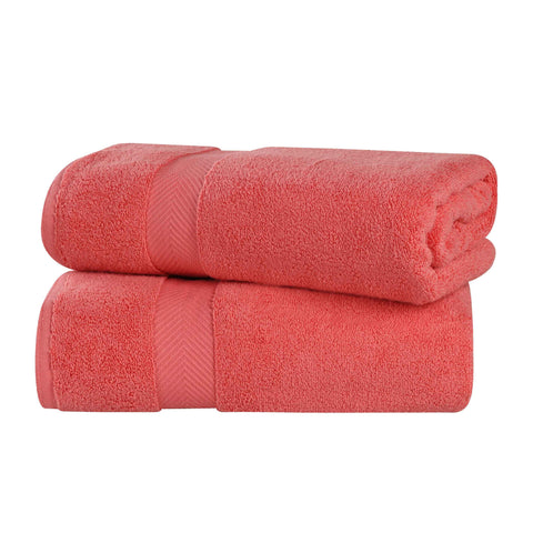 2 Piece Bath Sheet Set Zero Twist Cotton Soft Absorbent