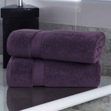 Zero-Twist Cotton Solid Soft Absorbent 2 Piece Bath Sheet Set