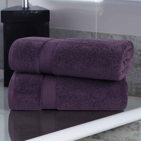 2 Piece Bath Sheet Set Zero Twist Cotton Soft Absorbent