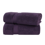 Zero-Twist Cotton Solid Soft Absorbent 2 Piece Bath Sheet Set