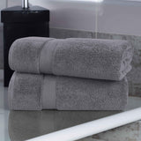 Zero-Twist Cotton Solid Soft Absorbent 2 Piece Bath Sheet Set