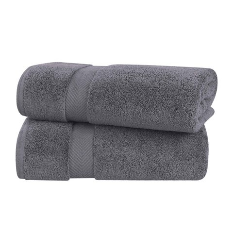 2 Piece Bath Sheet Set Zero Twist Cotton Soft Absorbent