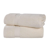 Zero-Twist Cotton Solid Soft Absorbent 2 Piece Bath Sheet Set