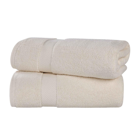 2 Piece Bath Sheet Set Zero Twist Cotton Soft Absorbent
