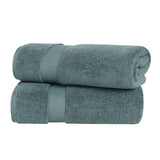 Zero-Twist Cotton Solid Soft Absorbent 2 Piece Bath Sheet Set