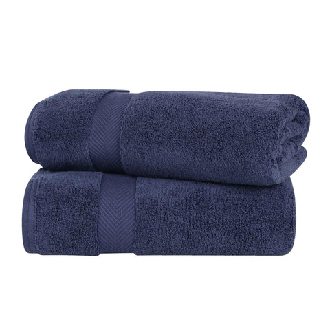 2 Piece Bath Sheet Set Zero Twist Cotton Soft Absorbent
