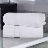 Zero-Twist Cotton Solid Soft Absorbent 2 Piece Bath Sheet Set