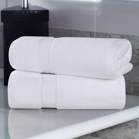 2 Piece Bath Sheet Set Zero Twist Cotton Soft Absorbent