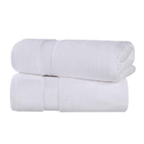 Zero-Twist Cotton Solid Soft Absorbent 2 Piece Bath Sheet Set