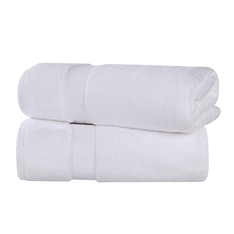 2 Piece Bath Sheet Set Zero Twist Cotton Soft Absorbent