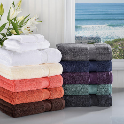 6 Piece Hand Towel Set Zero Twist Cotton Soft Absorbent