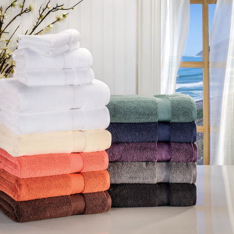 6 Piece Hand Towel Set Zero Twist Cotton Soft Absorbent