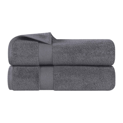 Zero Twist Cotton Ultra-Soft Absorbent Bath Towel Set of 2