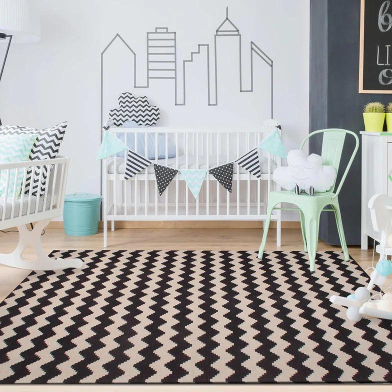 Zigzag Foldable Cotton Area Rug