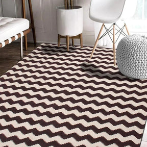 Zigzag Foldable Cotton Area Rug