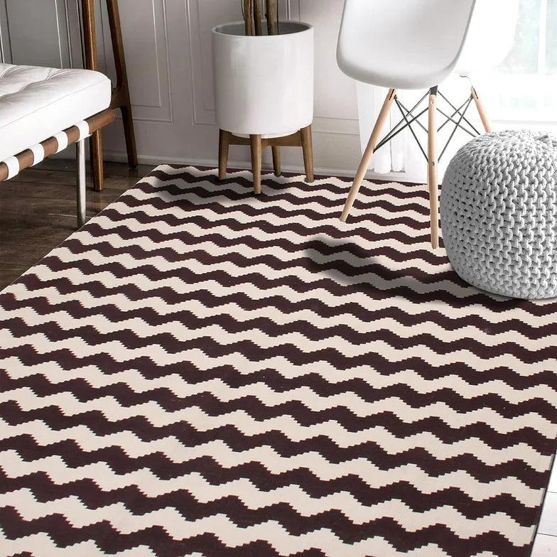 Zigzag Foldable Cotton Area Rug