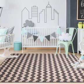 Zigzag Foldable Cotton Area Rug