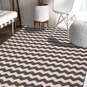 Zigzag Foldable Cotton Area Rug