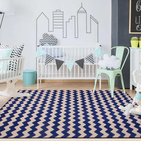 Zigzag Foldable Cotton Area Rug