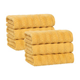 Zuma Zero Twist Cotton Medium Weight Absorbent Hand Towels, Set of 6