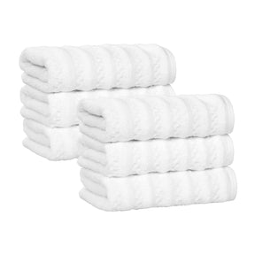 Zuma Zero Twist Cotton Medium Weight Absorbent Hand Towels, Set of 6