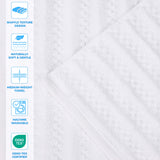 Zuma Zero Twist Cotton Medium Weight Face Towels Washcloths, Set of 12