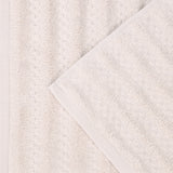 Zuma Zero Twist Cotton Medium Weight Waffle Stripes 3 Piece Towel Set