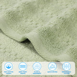 Zuma Zero Twist Cotton Medium Weight Waffle Stripes 6 Piece Towel Set