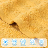 Zero Twist Cotton Waffle Textured Bath Towel Set of 2