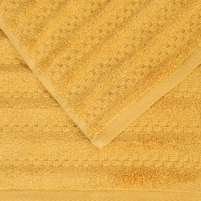 Zuma Zero Twist Cotton Waffle Textured Stripes Bath Towels, Set of 2