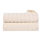 Zero Twist Cotton Waffle Textured Bath Towel Set of 2