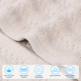 Zero Twist Cotton Waffle Textured Bath Towel Set of 2