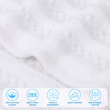 Zero Twist Cotton Waffle Textured Bath Towel Set of 2