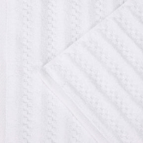 Zuma Zero Twist Cotton Waffle Textured Stripes Bath Towels, Set of 2