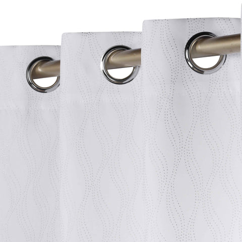 Blackout Window Curtains Zuri Textured Waves Room Darkening Set of 2