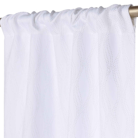 Blackout Window Curtains Zuri Textured Waves Room Darkening Set of 2
