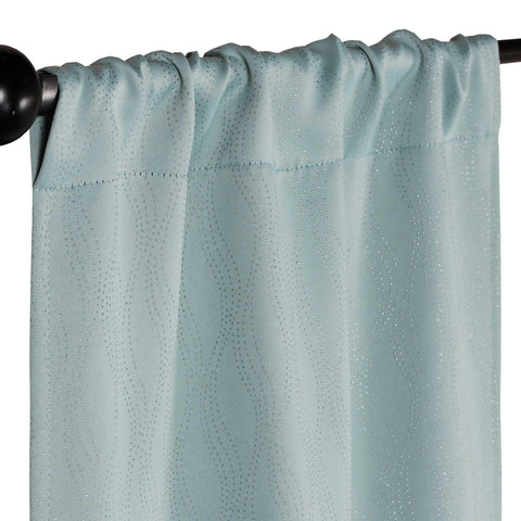 Blackout Window Curtains Zuri Textured Waves Room Darkening Set of 2