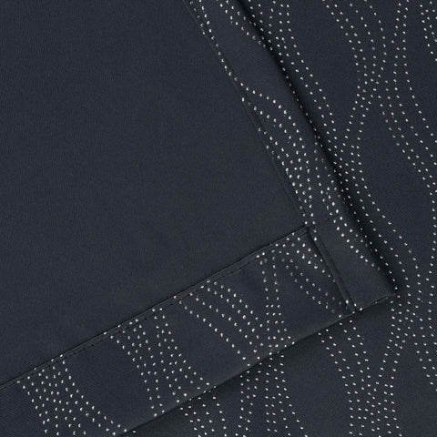 Blackout Window Curtains Zuri Textured Waves Room Darkening Set of 2