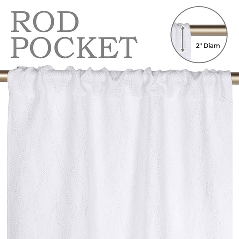 Blackout Window Curtains Zuri Textured Waves Room Darkening Set of 2