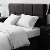 Malouf Linen-Weave Cotton Sheet Set - WHITE - beddingbag.com