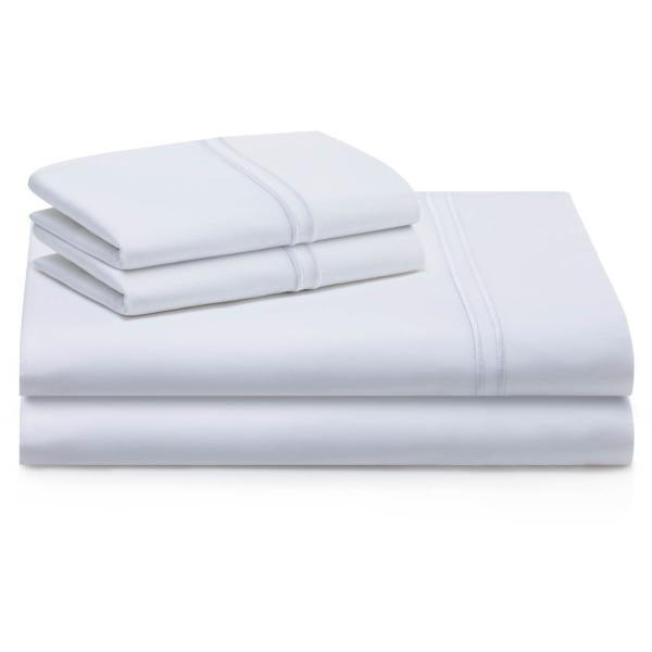 WOVEN SUPIMA COTTON SHEETS - WHITE - beddingbag.com